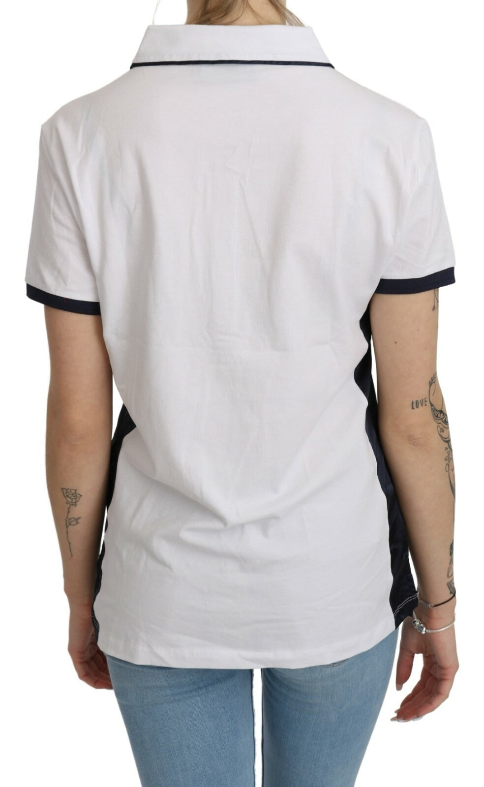 Beverly Hills Polos - Cotton White Collared Short Sleeve Top