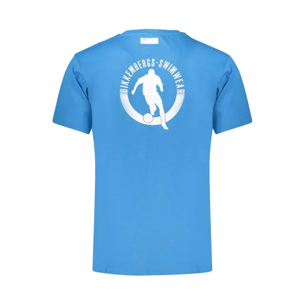 Bikkembergs Azzurro Cotton Men’s T-shirt
