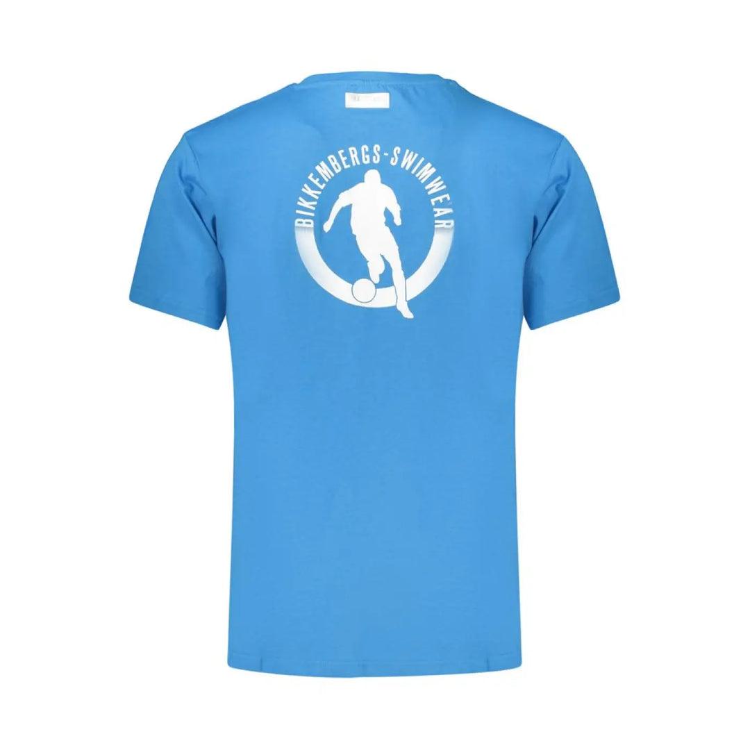 Bikkembergs Azzurro Cotton Men’s T-shirt