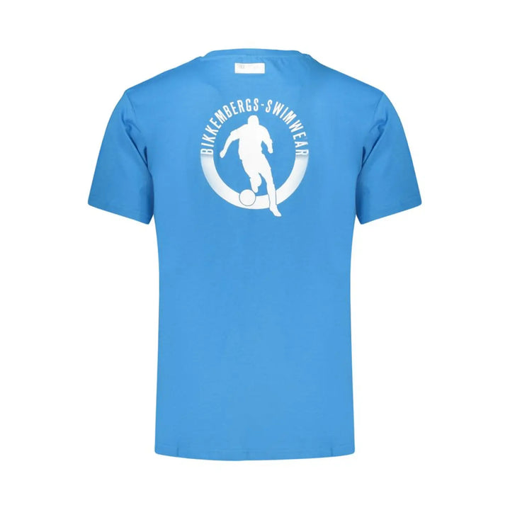 Bikkembergs Azzurro Cotton Men’s T-shirt