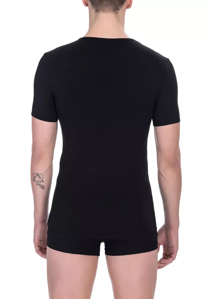 Bikkembergs Black Cotton Men T-shirt