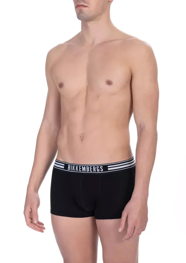 Bikkembergs Black Cotton Men’s Trunk Pack