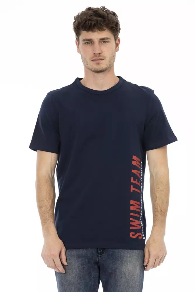 Bikkembergs Blue Cotton Men T-shirt