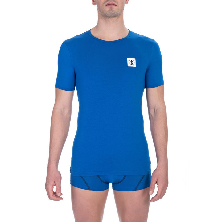 Bikkembergs Blue Cotton Men T-shirt
