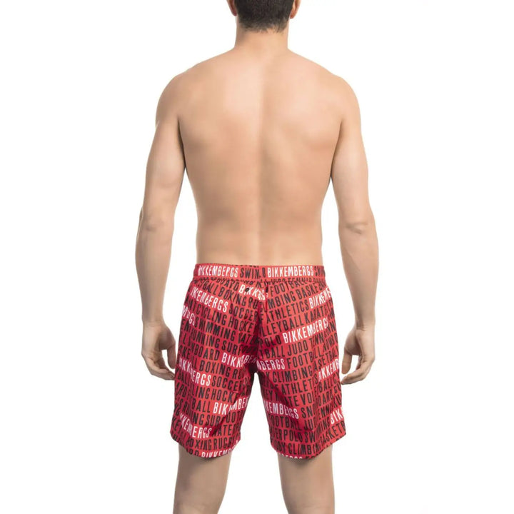 Bikkembergs Red Polyester Men Swimsuit