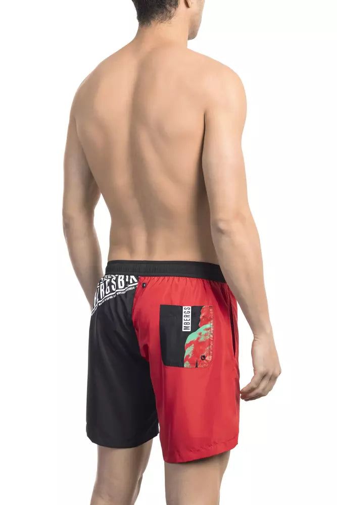Bikkembergs Red Polyester Men’s Swim Short