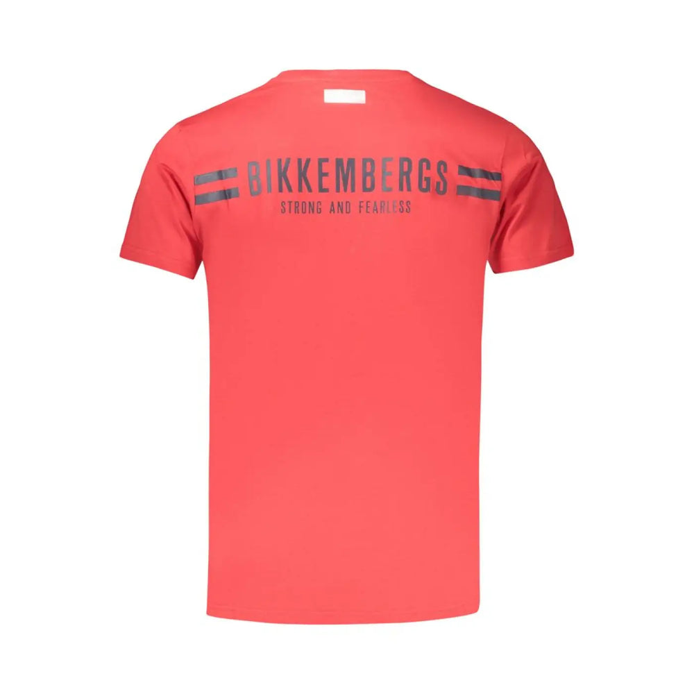 Bikkembergs Rosso Cotton Mens T-shirt
