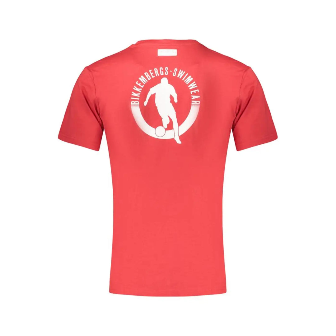 Bikkembergs Rosso Cotton Men’s T-shirt