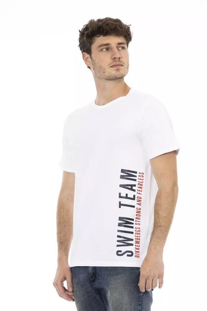 Bikkembergs White Cotton Men T-shirt