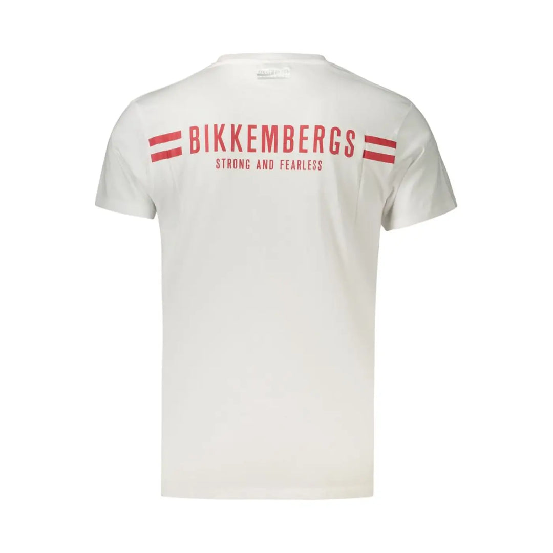 Bikkembergs White Cotton Mens T-shirt