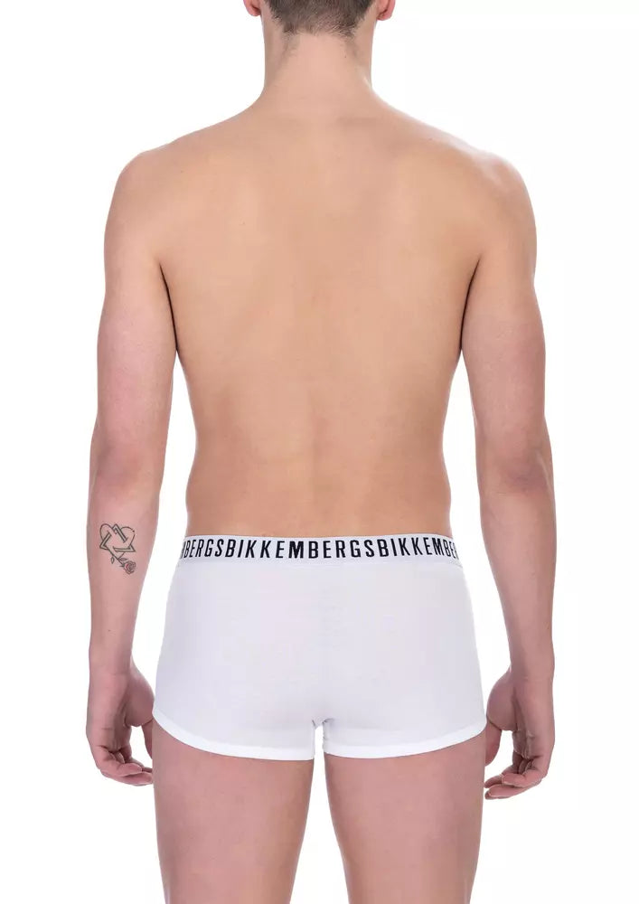 Bikkembergs White Cotton Men’s Trunk