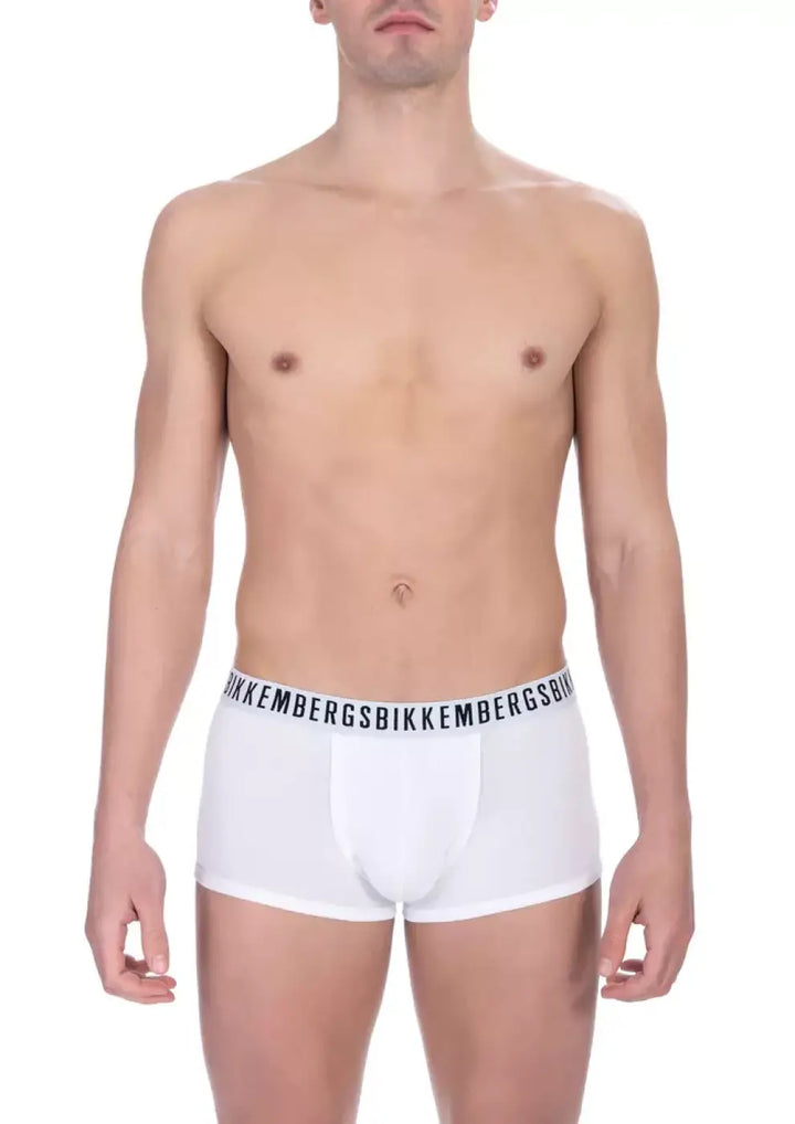 Bikkembergs White Cotton Men’s Trunk