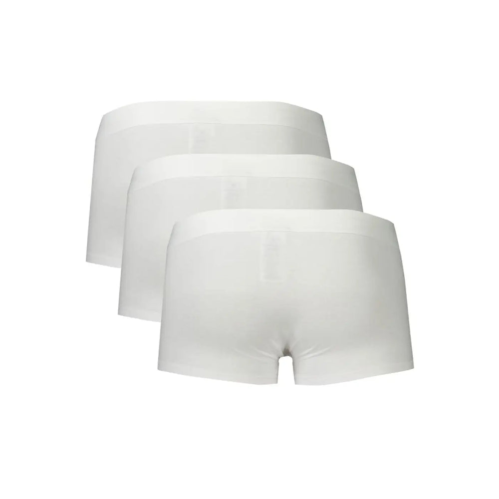 Bikkembergs White Polyester Men’s Boxer Briefs Trio Pack