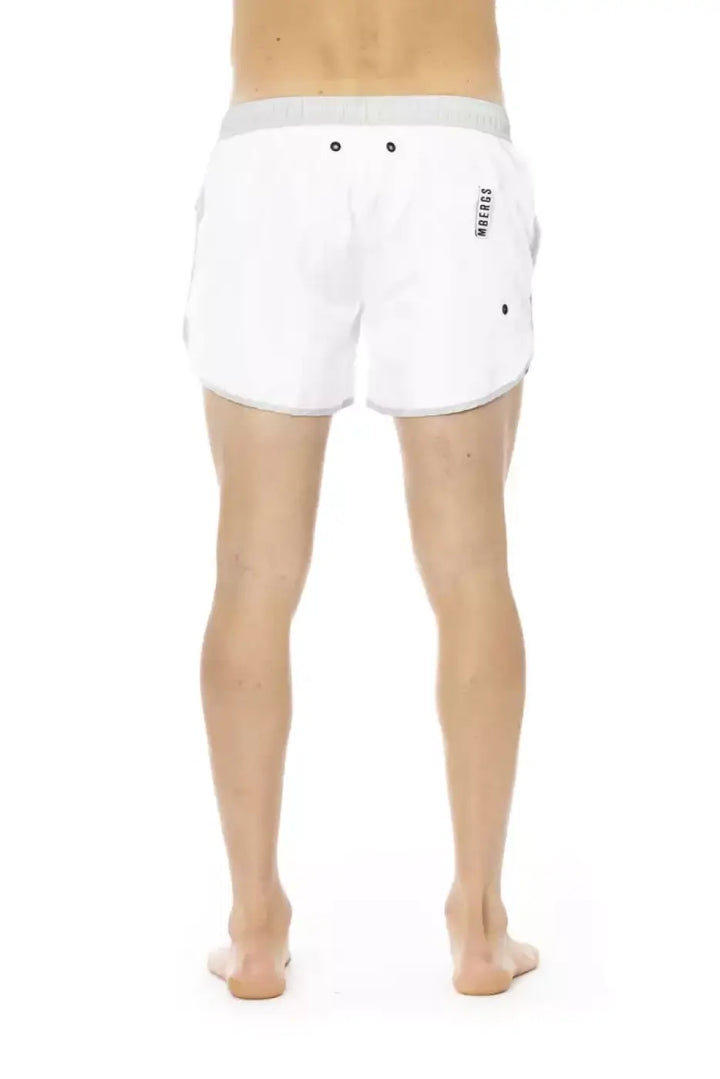 Bikkembergs White Polyester Men’s Swim Short