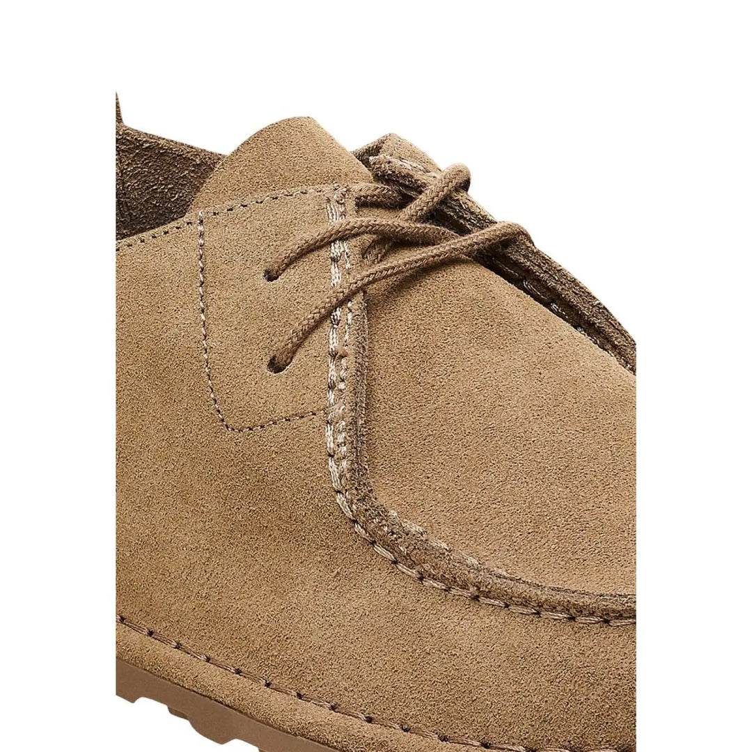Birkenstock Beige Suede Leather Oxfords and Derbies