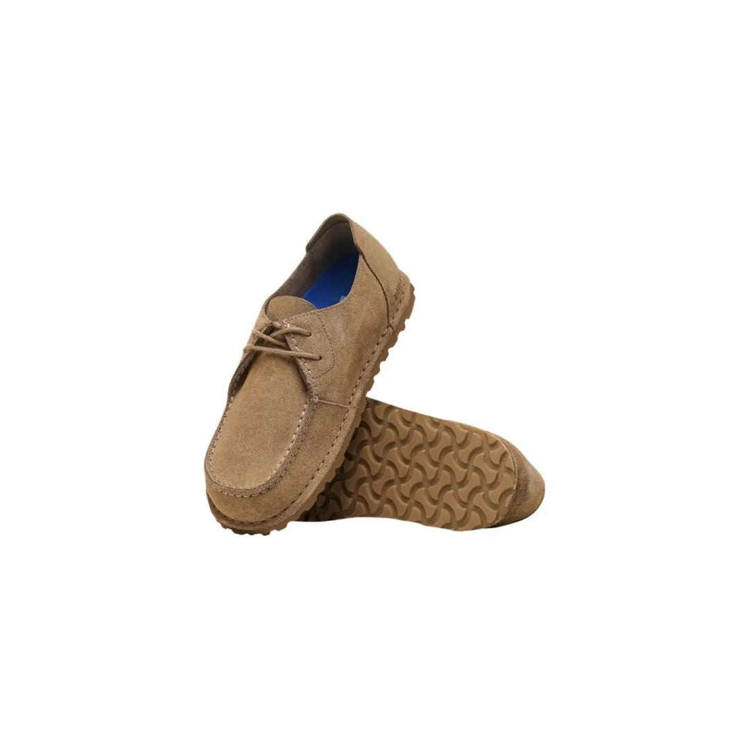 Birkenstock Beige Suede Leather Oxfords and Derbies