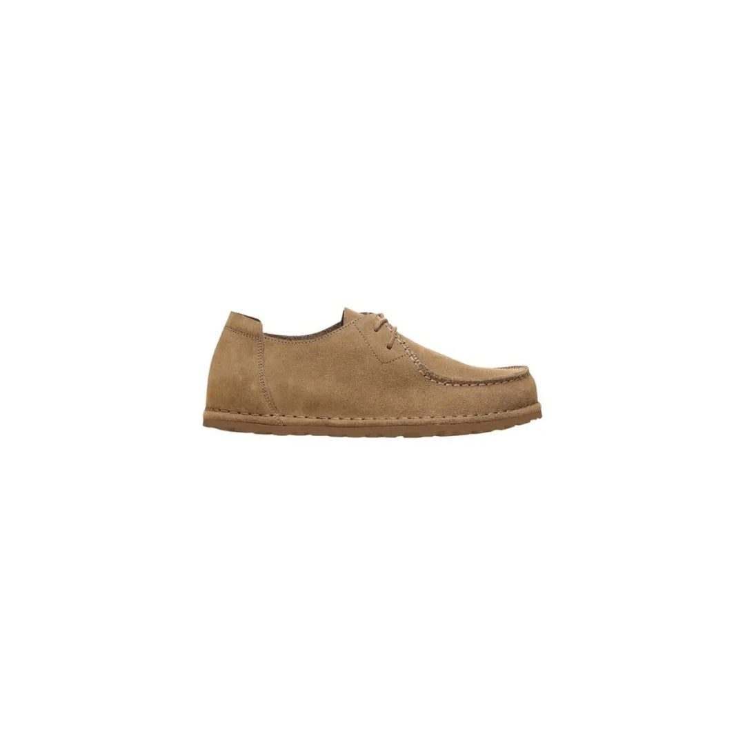 Birkenstock Beige Suede Leather Oxfords and Derbies