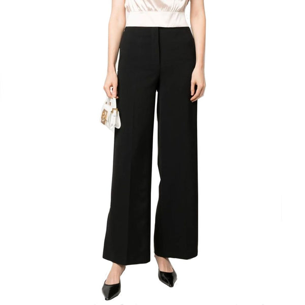Blanca Vita Black Elastane Casual Pants