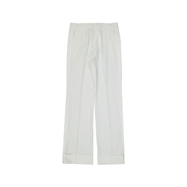 Blanca Vita White Polyester Casual Pants