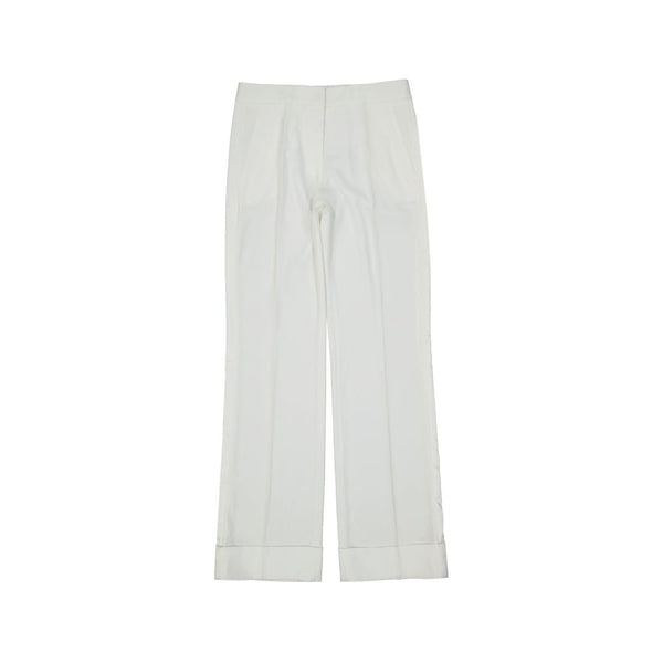 Blanca Vita White Polyester Casual Pants
