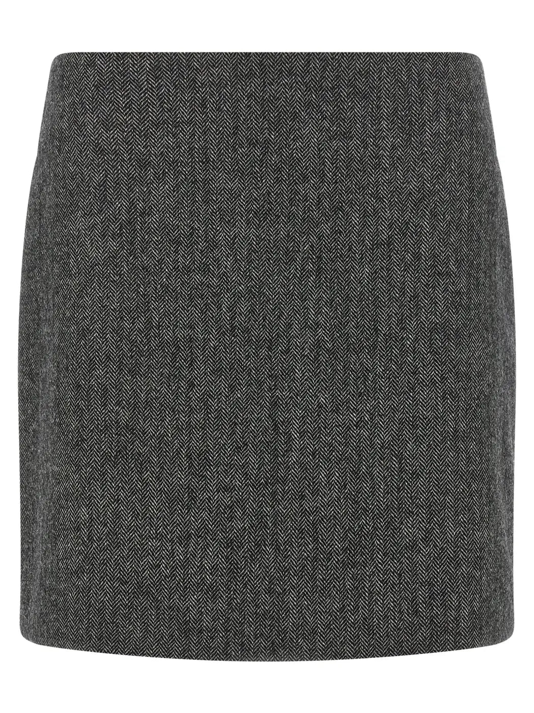Blazé Milano Gray Virgin Wool Long Skirt