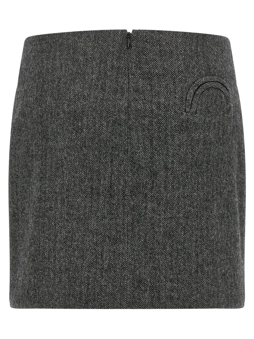 Blazé Milano Gray Virgin Wool Long Skirt