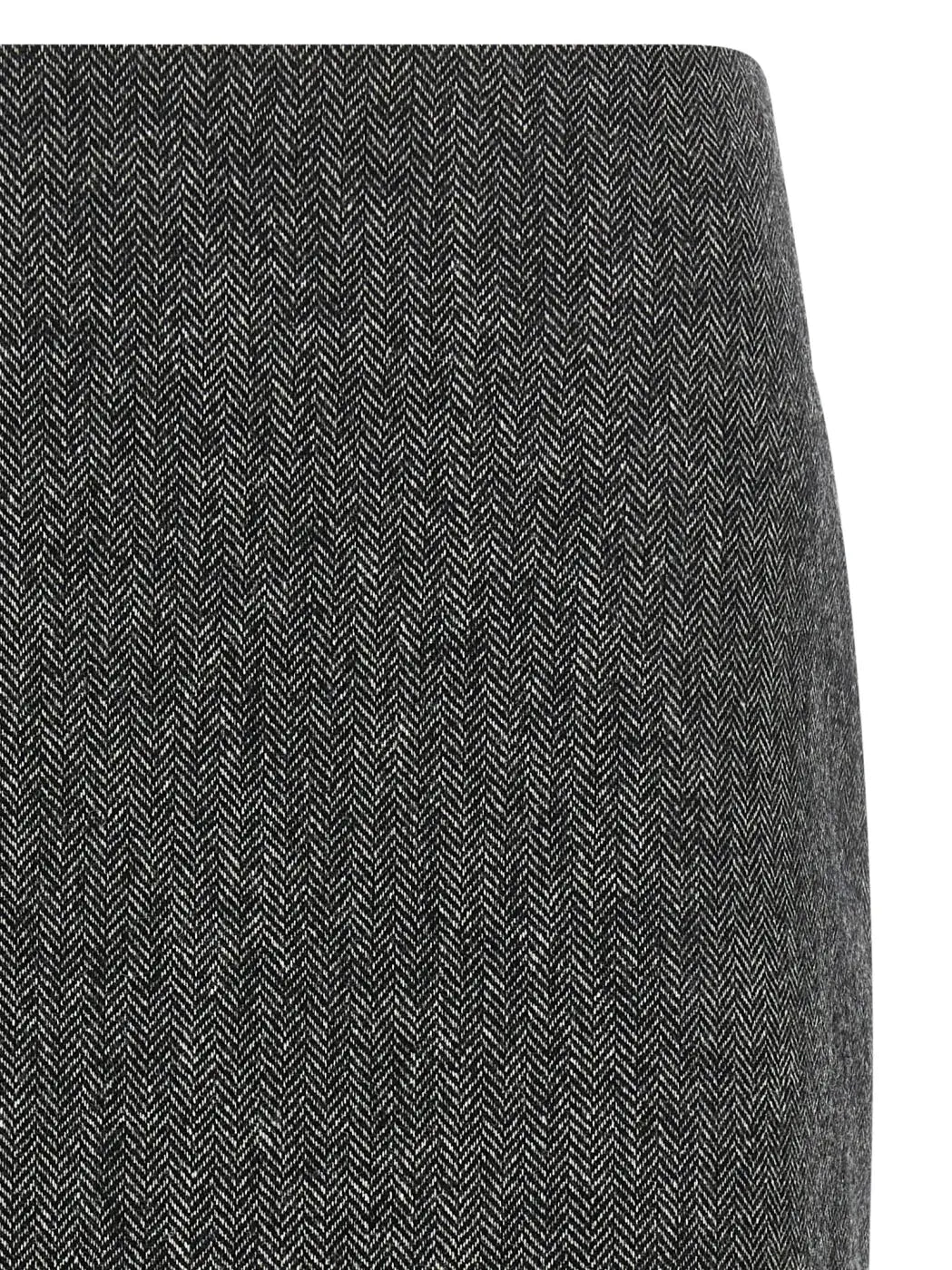 Blazé Milano Gray Virgin Wool Long Skirt