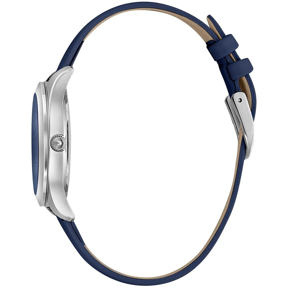 Blue Leather Quartz Watch with Multicolored Dial for Fashion Clothing Just Cavalli