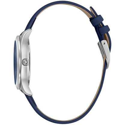 Blue Leather Quartz Watch with Multicolored Dial for Fashion Clothing Just Cavalli