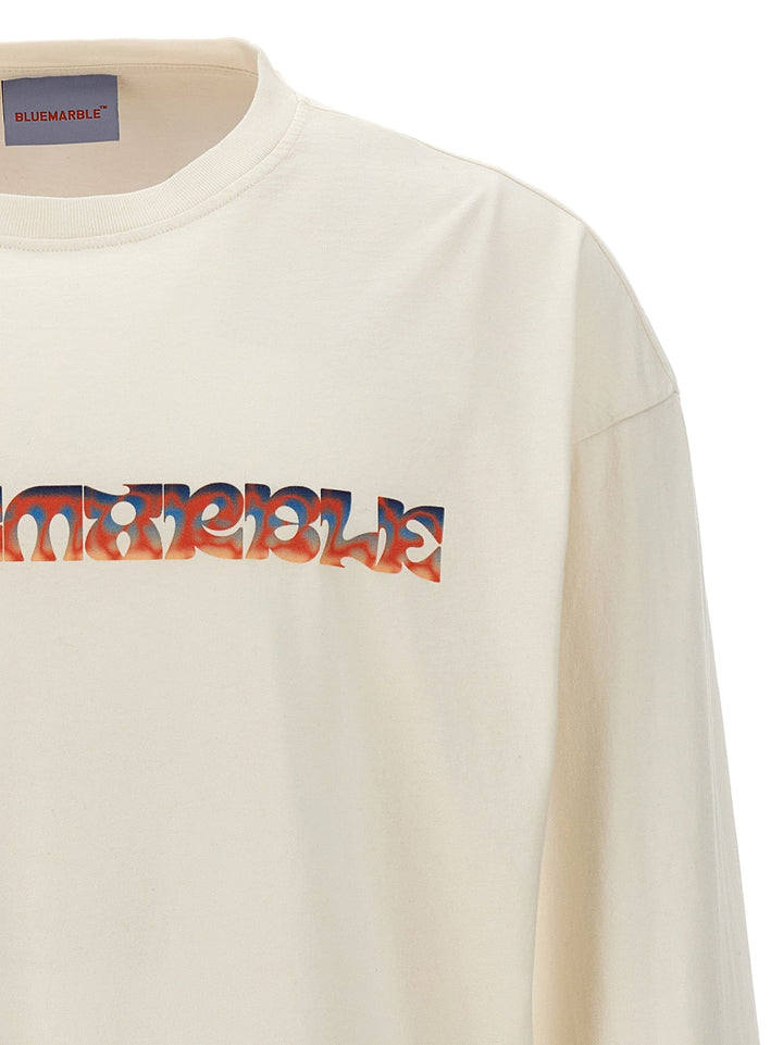 Bluemarble White Cotton T-shirt