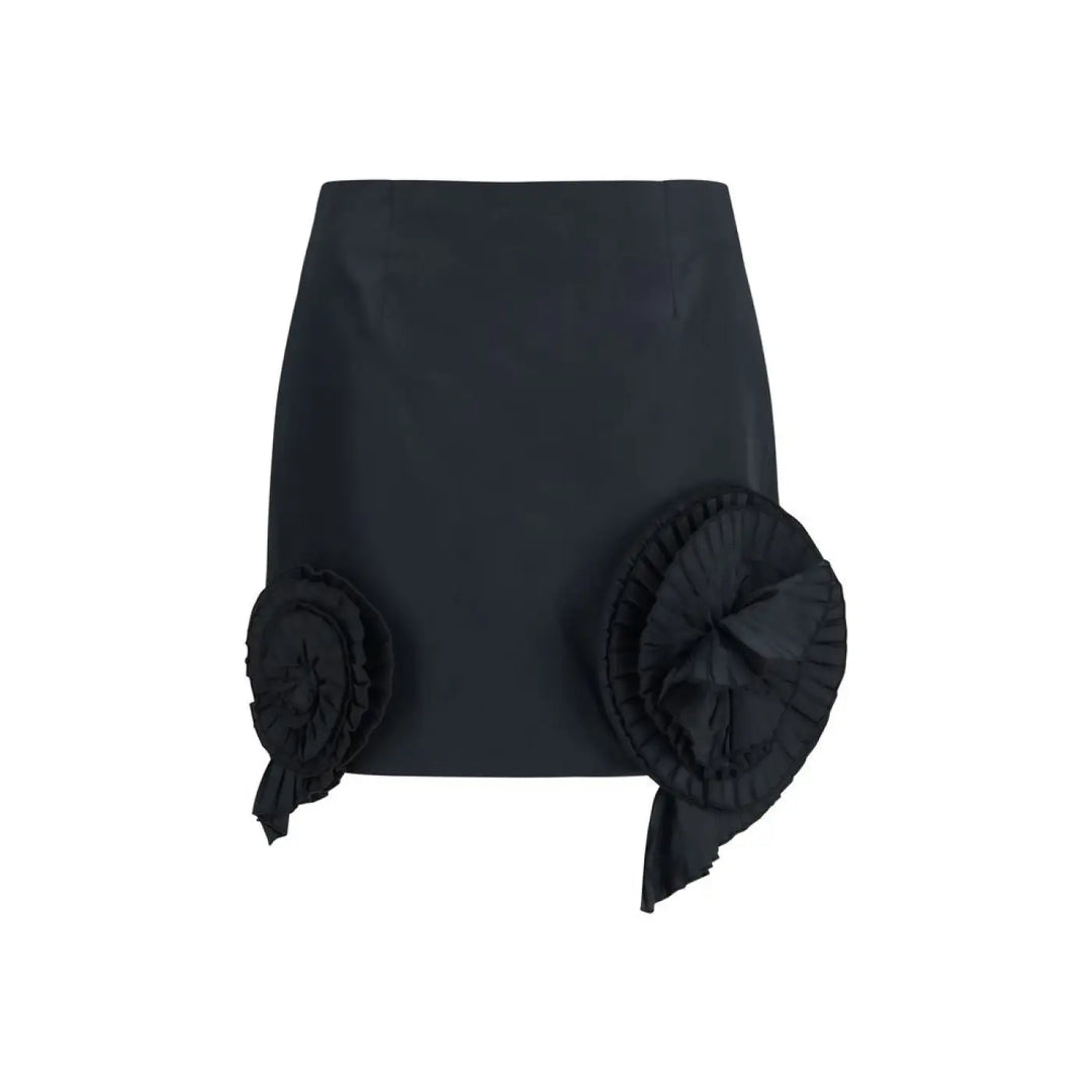 Blumarine Black Polyester Mini Skirt