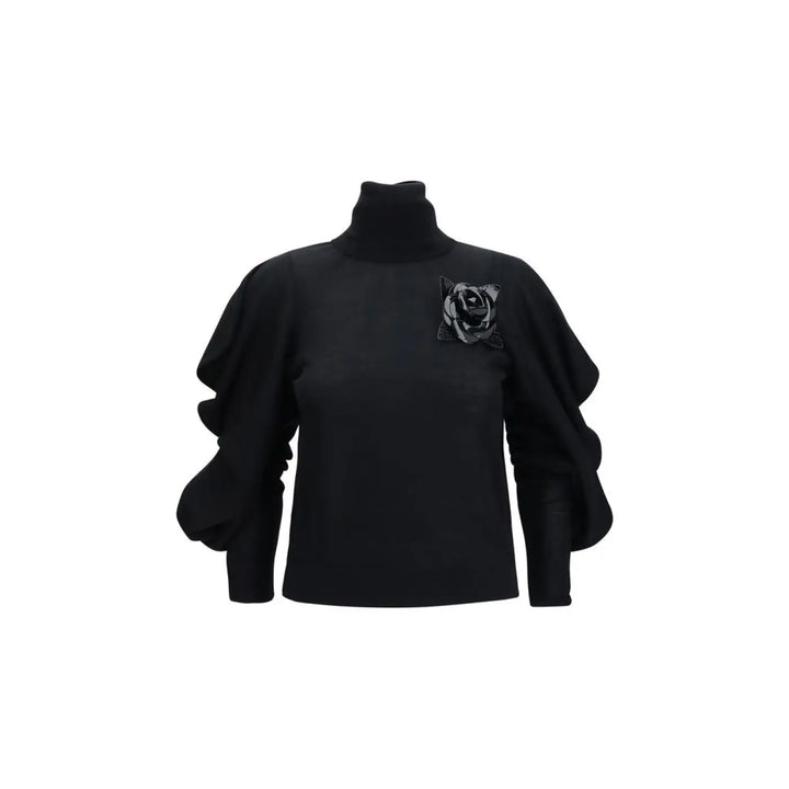 Blumarine Black Wool Oves Aries Turtleneck