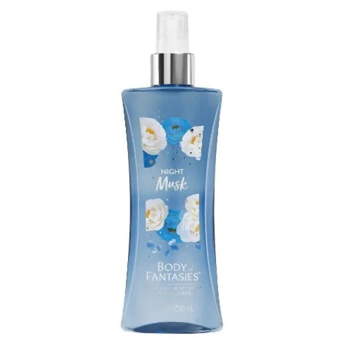 Body Fantasies Night Musk women’s body spray bottle
