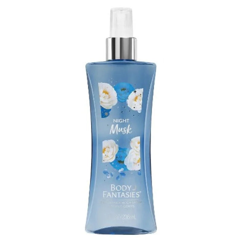 Body Fantasies Night Musk women’s body spray bottle