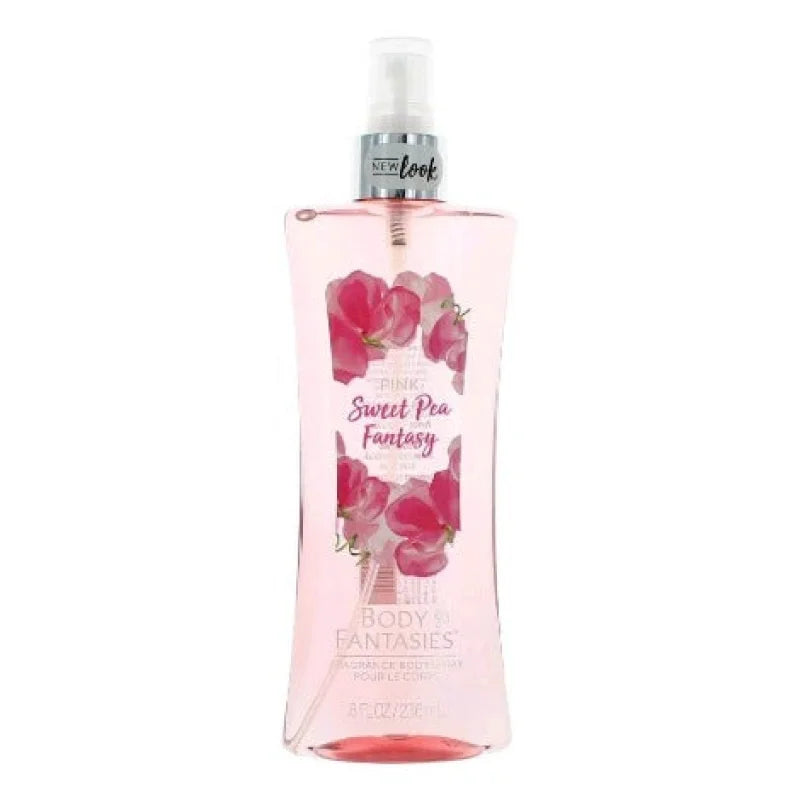 Body Fantasies Pink Sweet Pea women’s body spray bottle