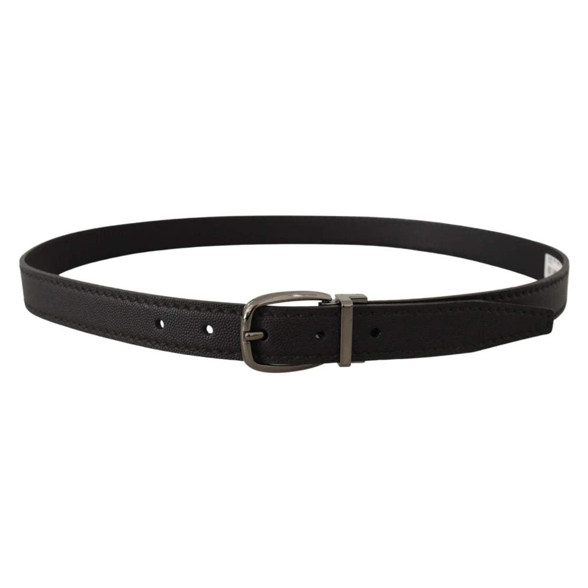 Bold Dolce Gabbana Leather Belt with Iconic Metal Buckle &
