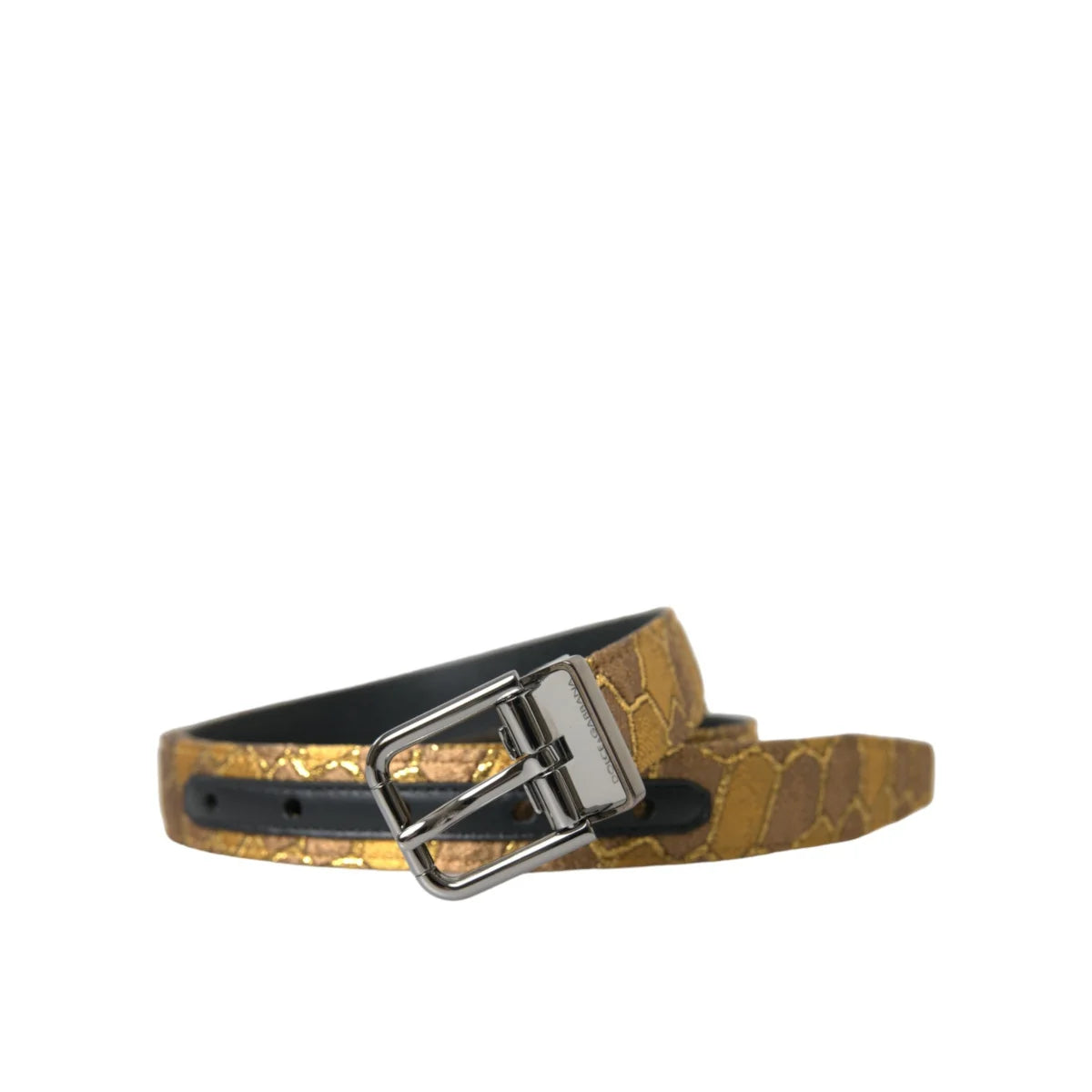 Bold Dolce & Gabbana Leather Belt with Striking Metal Buckle