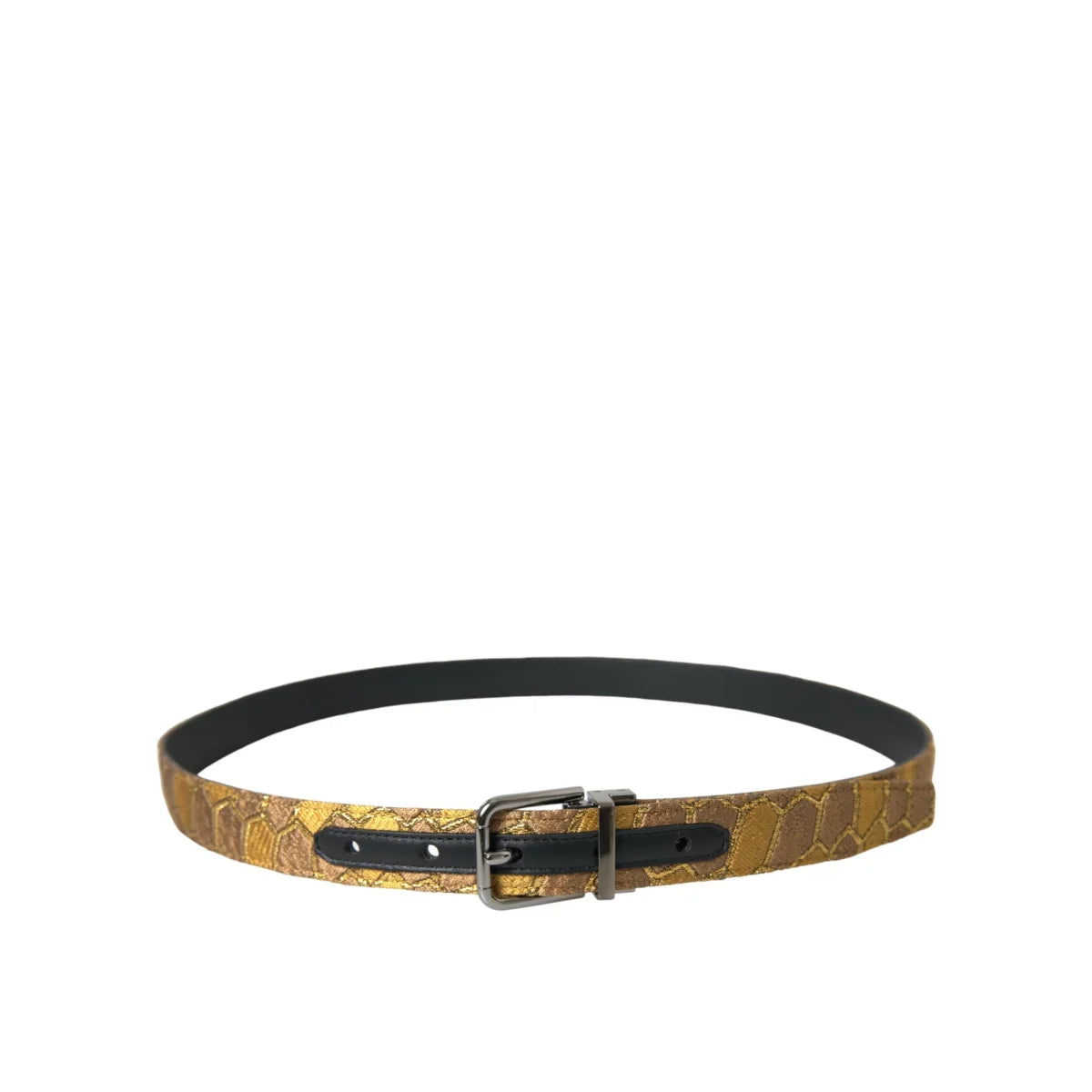 Bold Dolce & Gabbana Leather Belt with Striking Metal Buckle