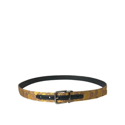 Bold Dolce & Gabbana Leather Belt with Striking Metal Buckle