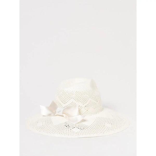 Borsalino White Paper Straw Sunhat