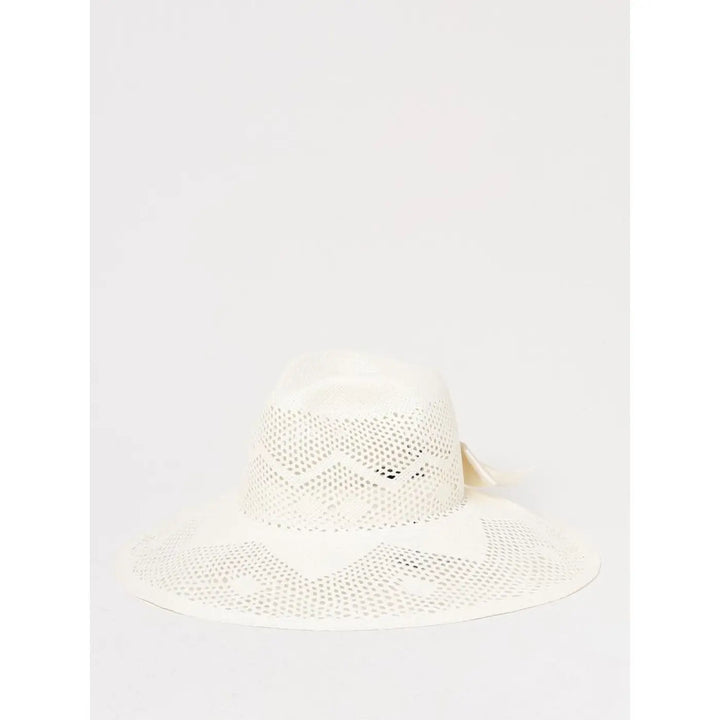 Borsalino White Paper Straw Sunhat