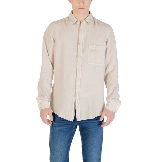 Boss Relegant Long-Sleeve Shirt for Men in Lightweight 100 Percent Linen Hugo