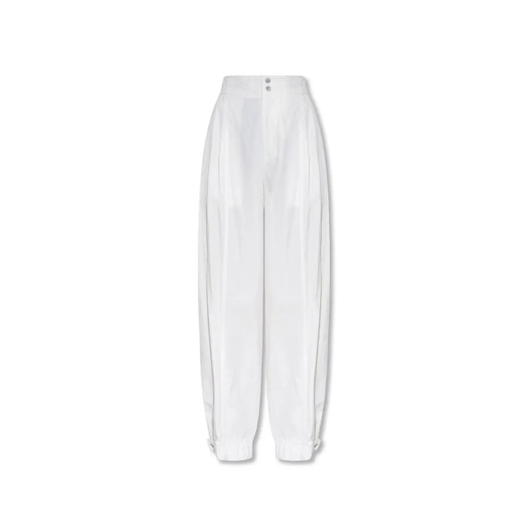 Bottega Veneta White Cotton Casual Pants