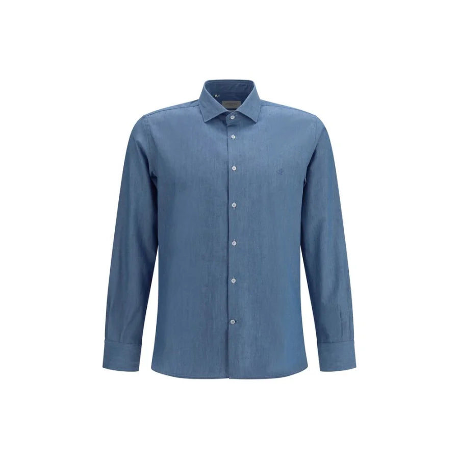 Brooksfield Blue Cotton Shirt