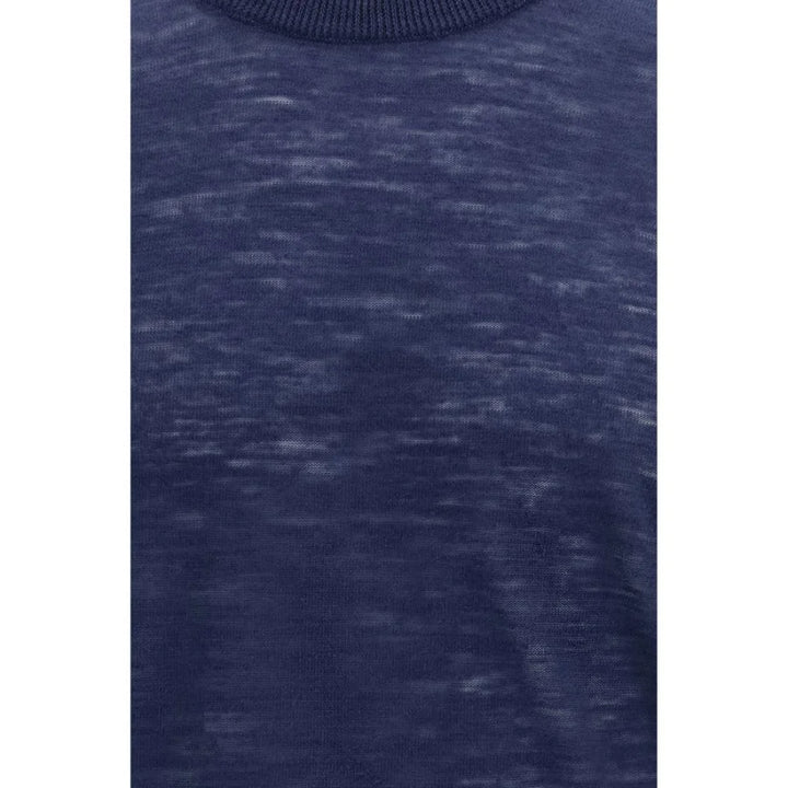 Brooksfield Blue Linen Shortsleeve Shirt