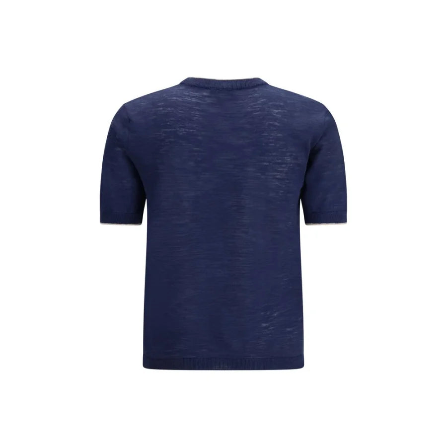 Brooksfield Blue Linen Shortsleeve Shirt