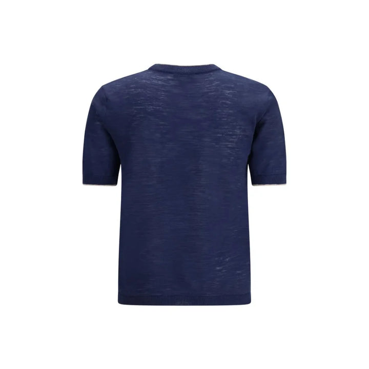 Brooksfield Blue Linen Shortsleeve Shirt