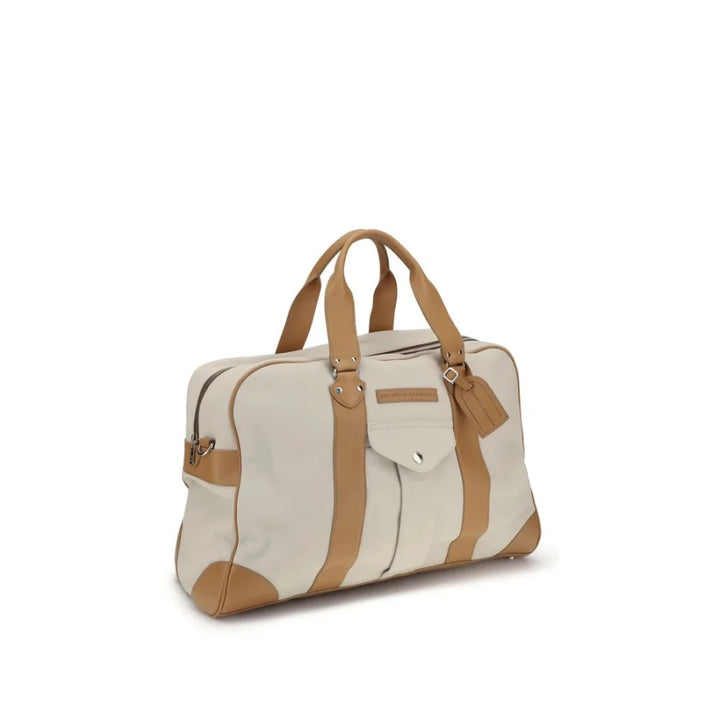 Brunello Cucinelli Beige Calf Leather Bos Taurus Luggage And Travel