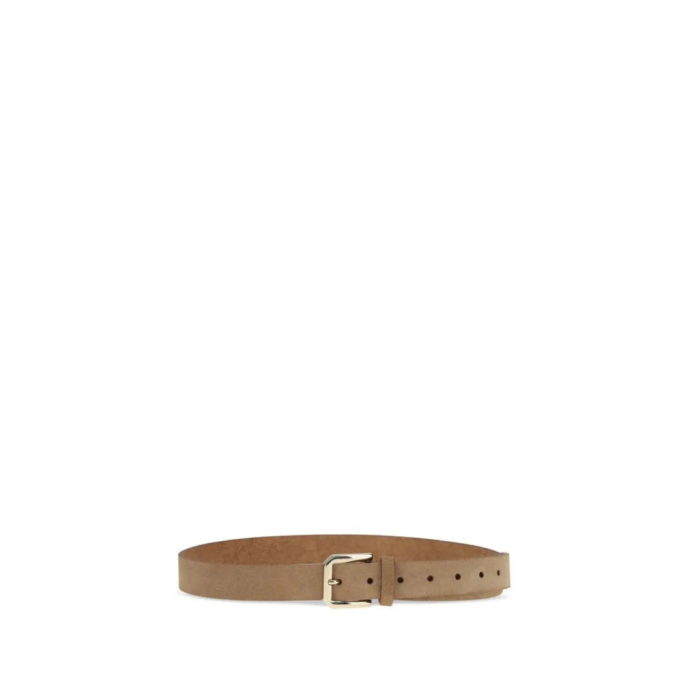 Brunello Cucinelli Beige Calf Leather Bos Taurus Regular Belt