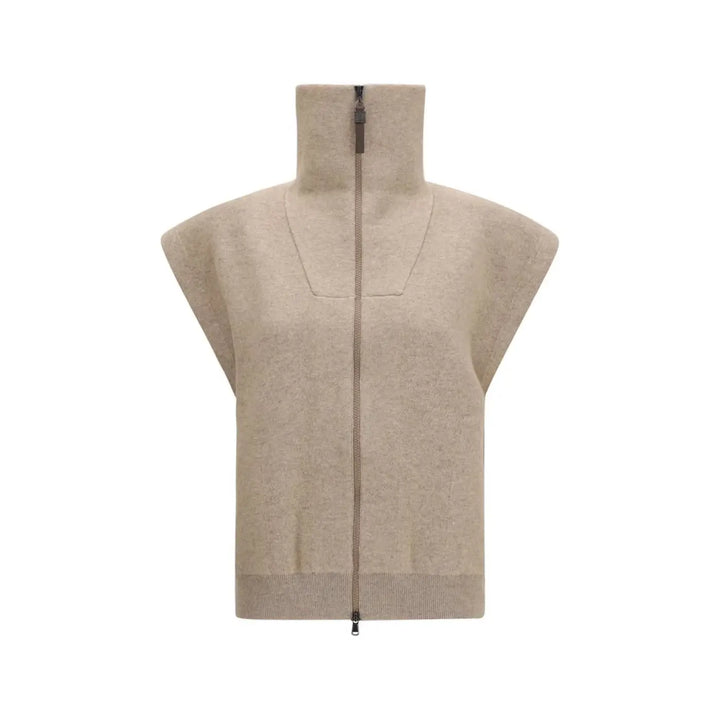 Brunello Cucinelli Beige Cashmere Cardigan